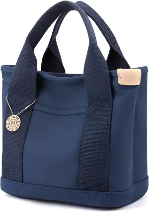 Ellniges]Women's【Multi-Pocket Canvas Tote】 Large Capacity Everyday Shopper Bag | Slim Profile Square Handbag for Urban Lifestyle | Water- Crossbody Purse with Quick-Access Card Slots