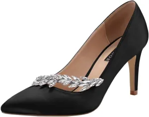 ERIJUNOR Pointed Toe Mid Heels Wedding Party Evening Dress Pumps for Women