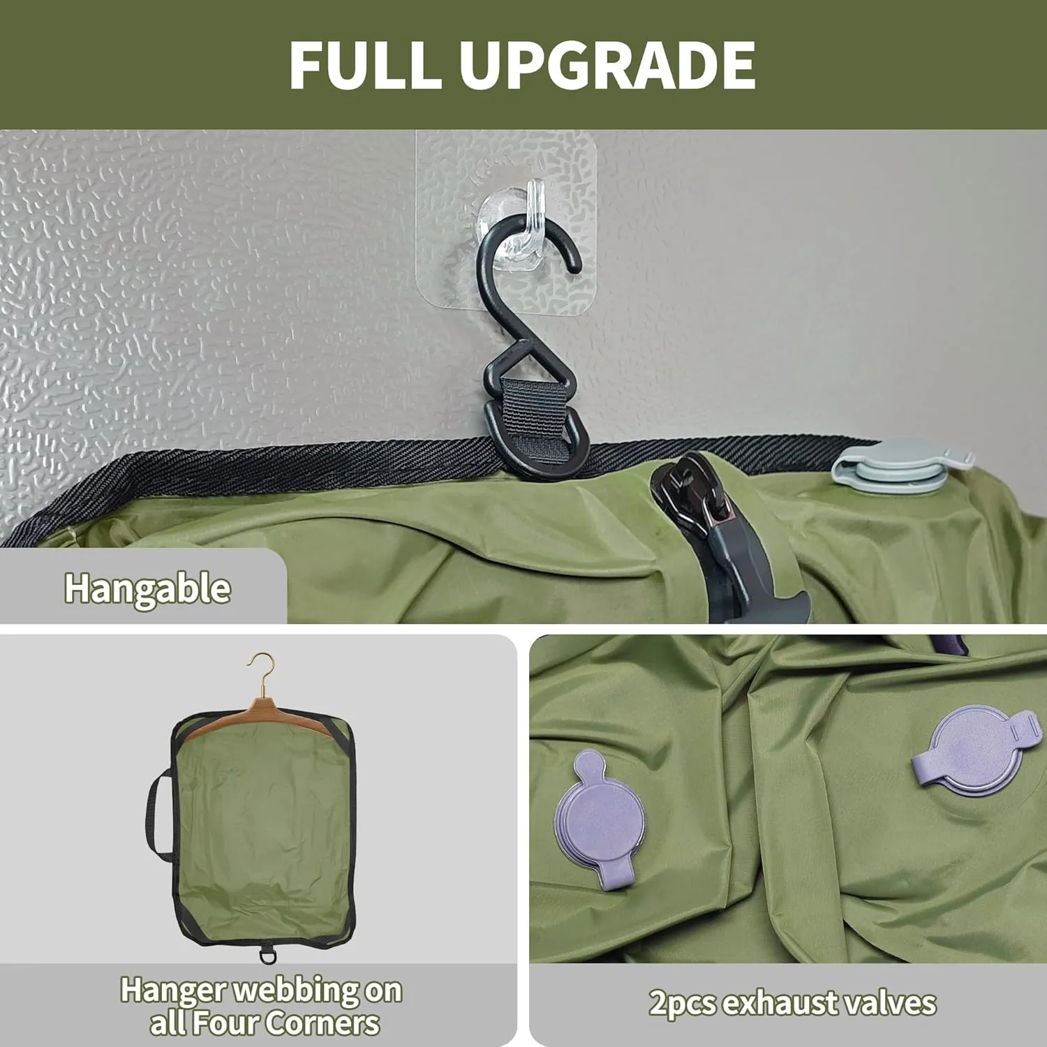 EULANT Reusable Vacuum Bags for Travel,Waterproof Professional IP67 Zipper Reusable Vacuum Compression Bags,Space Saver Bags for Suitcases Backpack(No Pump)