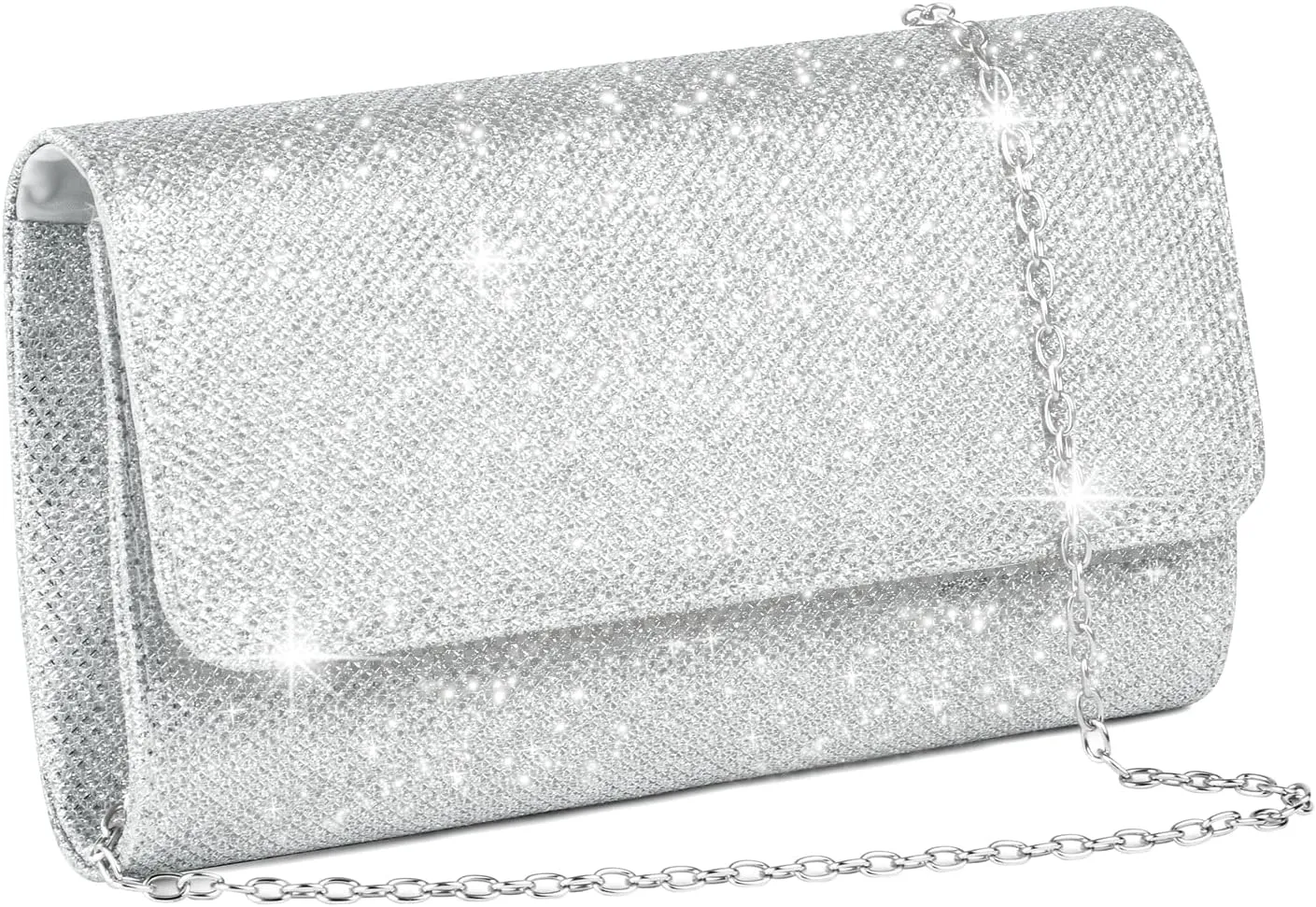 Evening Bag Clutch Purses for Women, Rhinestones Purse, Sparkling Envelope Evening Bag with Detachable Chain