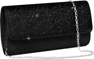 Evening Bag Clutch Purses for Women, Rhinestones Purse, Sparkling Envelope Evening Bag with Detachable Chain
