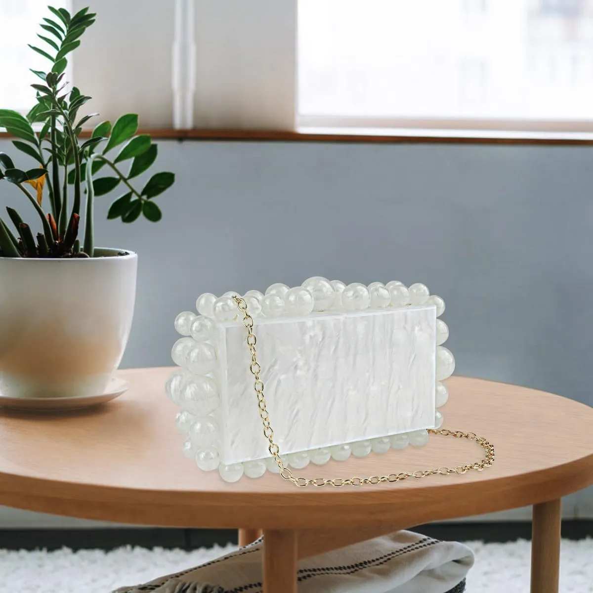 Evening Bag Clutch Purses for Women, Rhinestones Purse, Sparkling Envelope Evening Bag with Detachable Chain