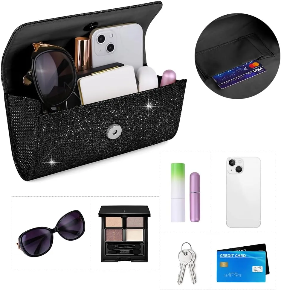 Evening Bag Clutch Purses for Women, Rhinestones Purse, Sparkling Envelope Evening Bag with Detachable Chain