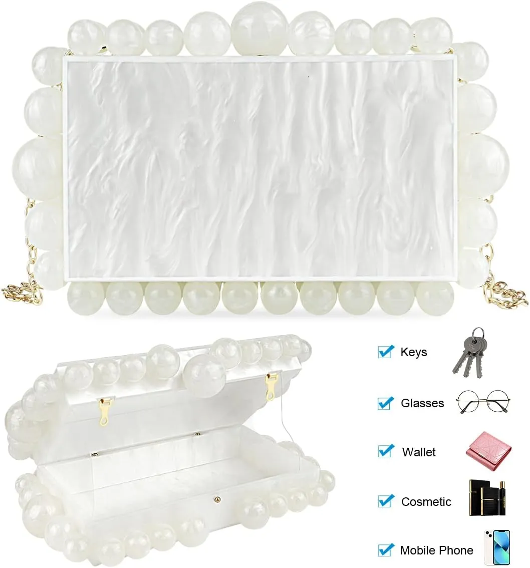 Evening Bag Clutch Purses for Women, Rhinestones Purse, Sparkling Envelope Evening Bag with Detachable Chain