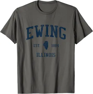 Ewing IL Vintage Athletic Sports JSN1 T-Shirt