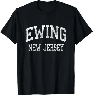 Ewing New Jersey NJ Vintage Athletic Sports Design T-Shirt