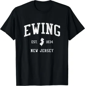 Ewing NJ Vintage Athletic Sports JS01 T-Shirt