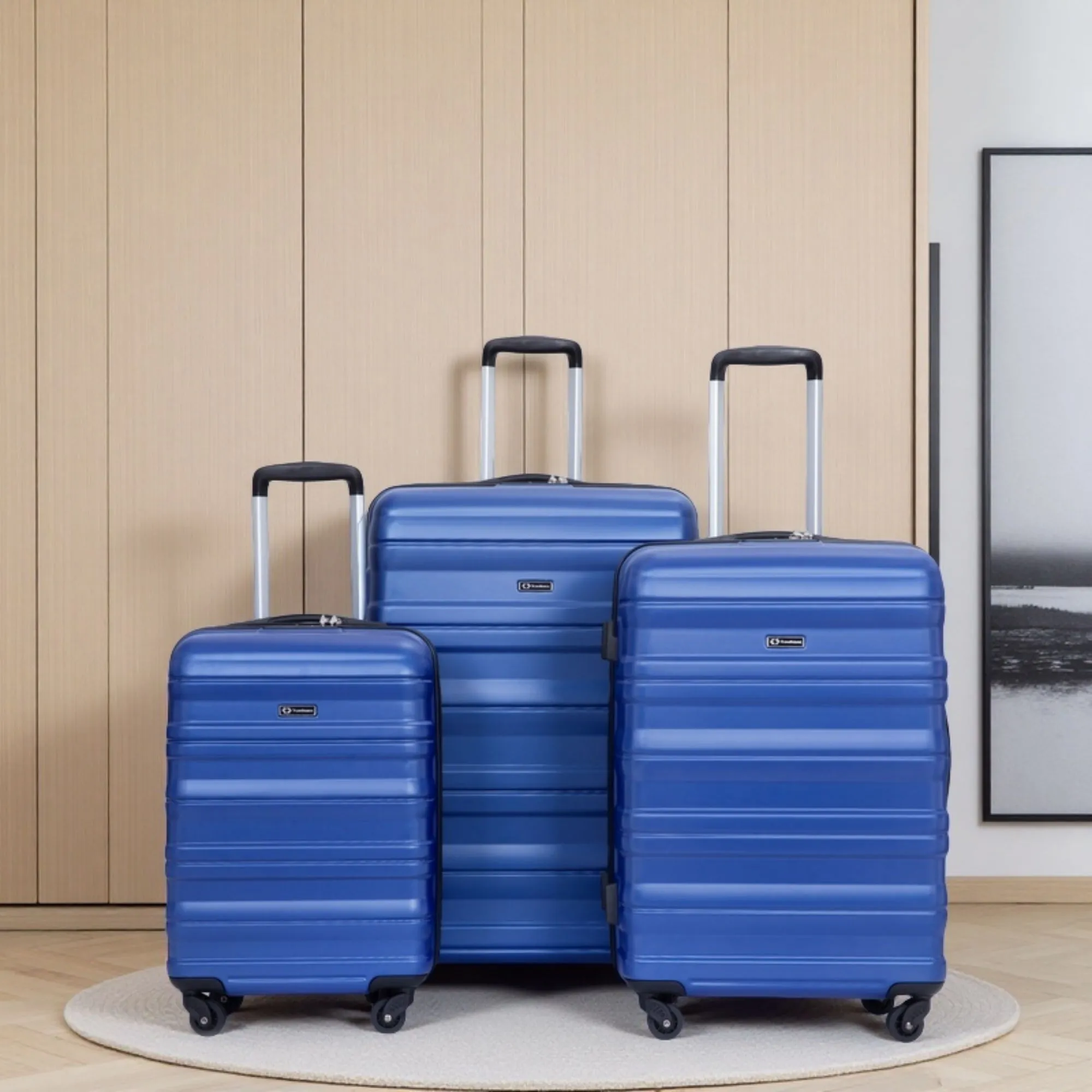Expandable 3 Piece Luggage Sets Lightweight & Durable Suitcase, Spinner Wheels, Tsa Lock