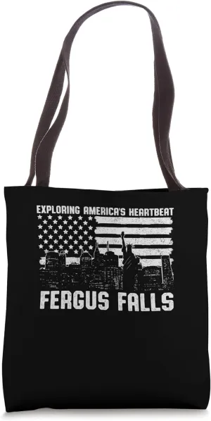 Exploring Americas Heartbeat Fergus Falls Ferber Park Tote Bag