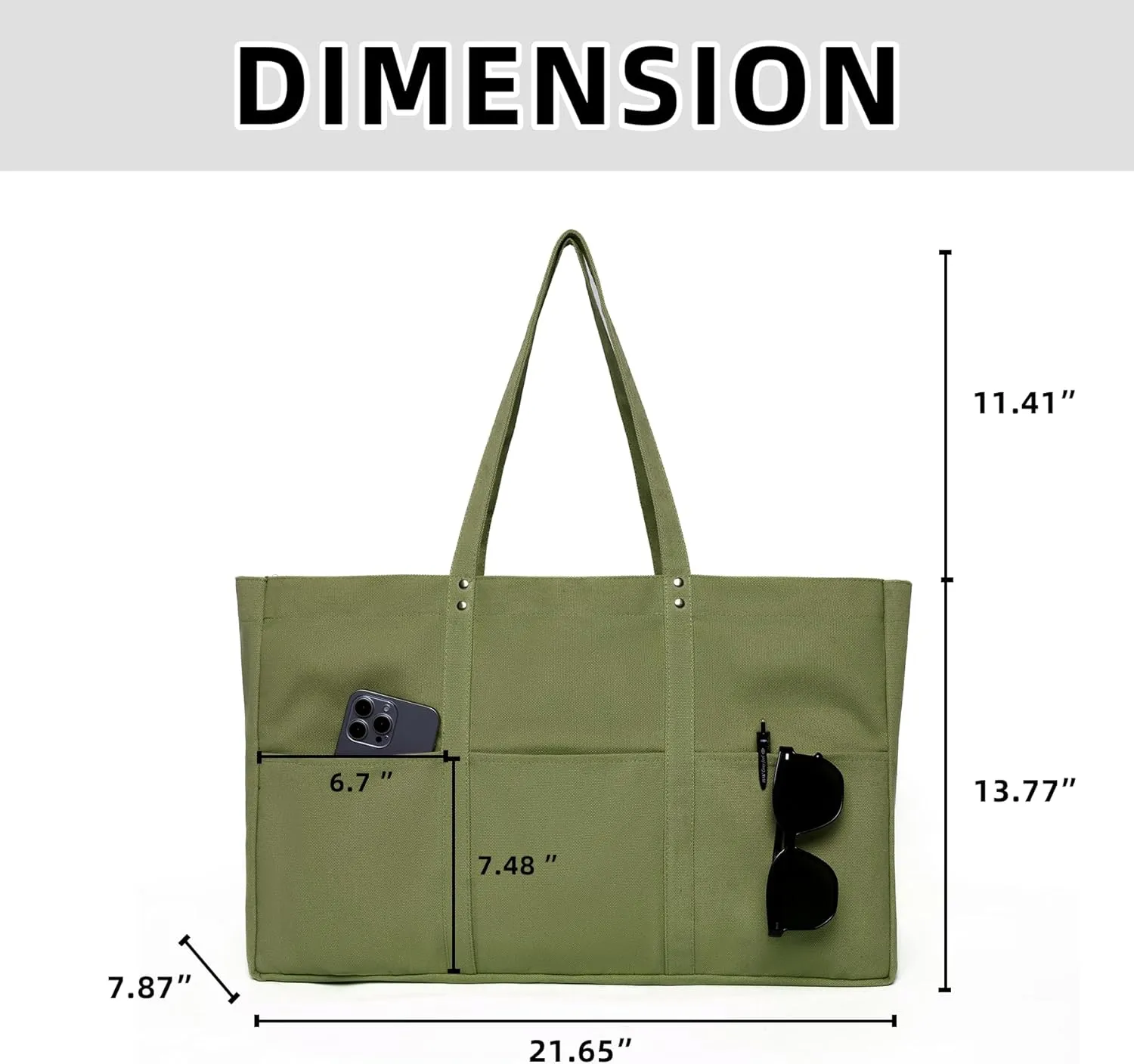 Extra Large Canvas Tote Bag Large Utility Tote Bag Reusable Grocery Bags Heavy Duty for Nursing Travel Shopping
