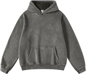 FAIABLE Womens Oversized Vintage Acid Wash Cotton Fleece Hoodie for Women