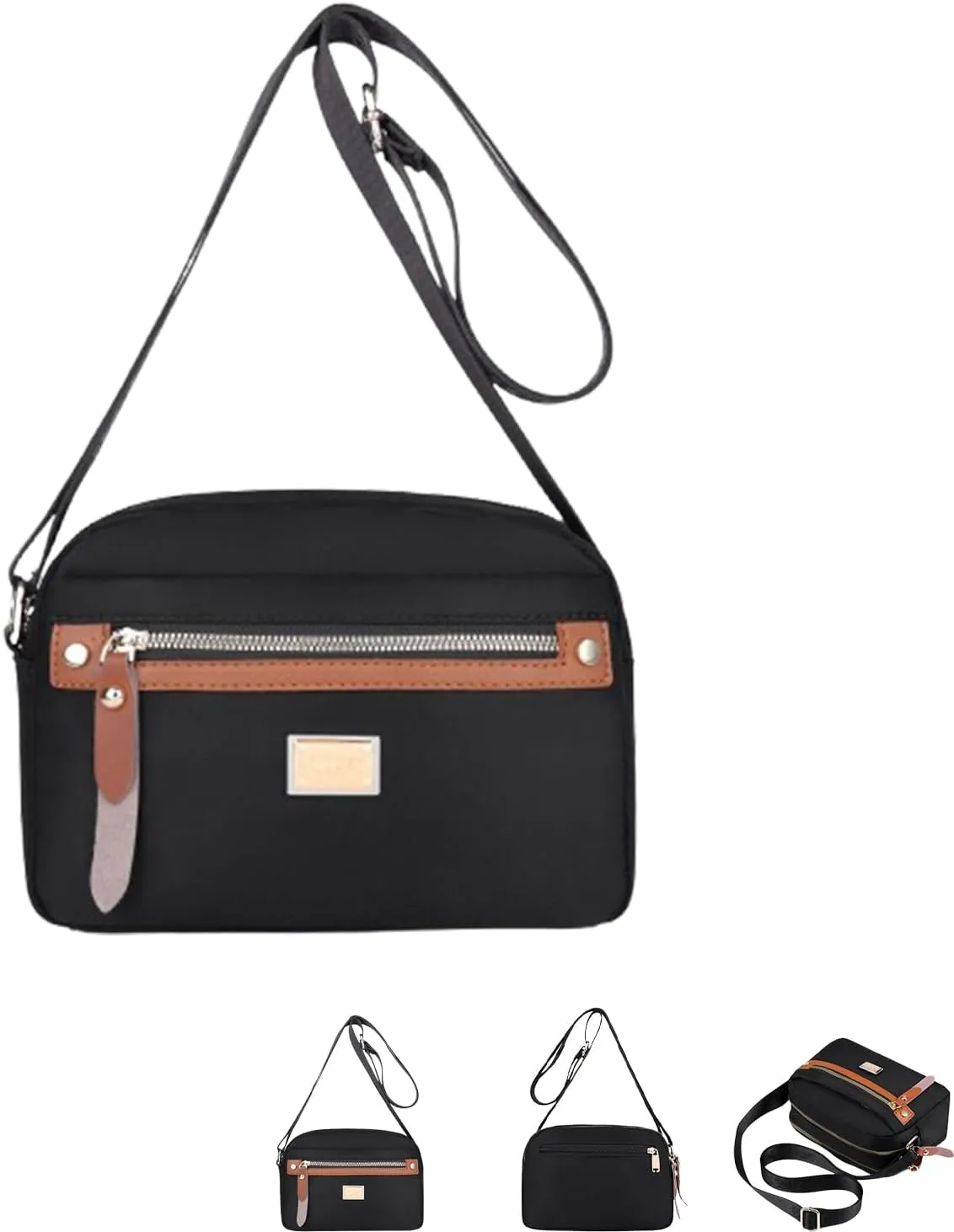 Fashion Nylon Women's Crossbody Bag Lightweight Durable Water-Resistant Shoulder Purse for Daily Use, Travel, Work
