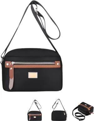 Fashion Nylon Women's Crossbody Bag Lightweight Durable Water-Resistant Shoulder Purse for Daily Use, Travel, Work