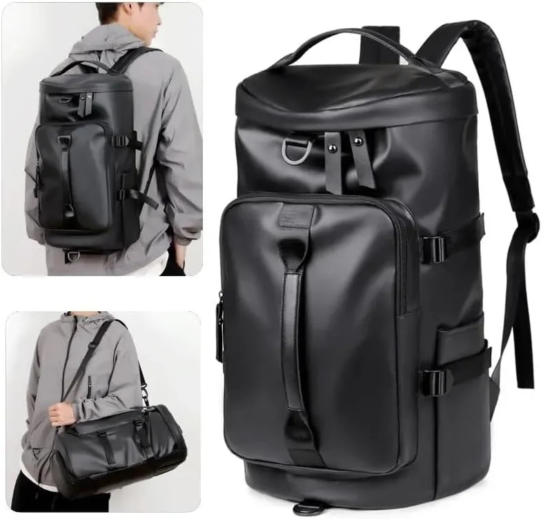 Fashion Outdoor Travel Tote Bag with Large Capacity Wet and Dry Separation Gym bags Lightweight and Simple Dual-Backpack Luggage(1)