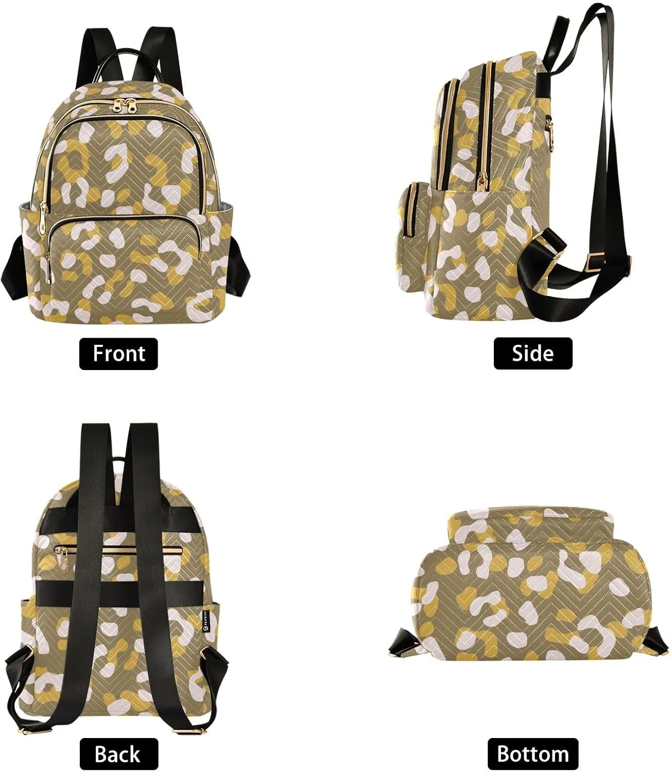 Fashion Travel Backpack for Women Multi Pockets Lightweight Purse for Women Mottled (Small Pattren 1)
