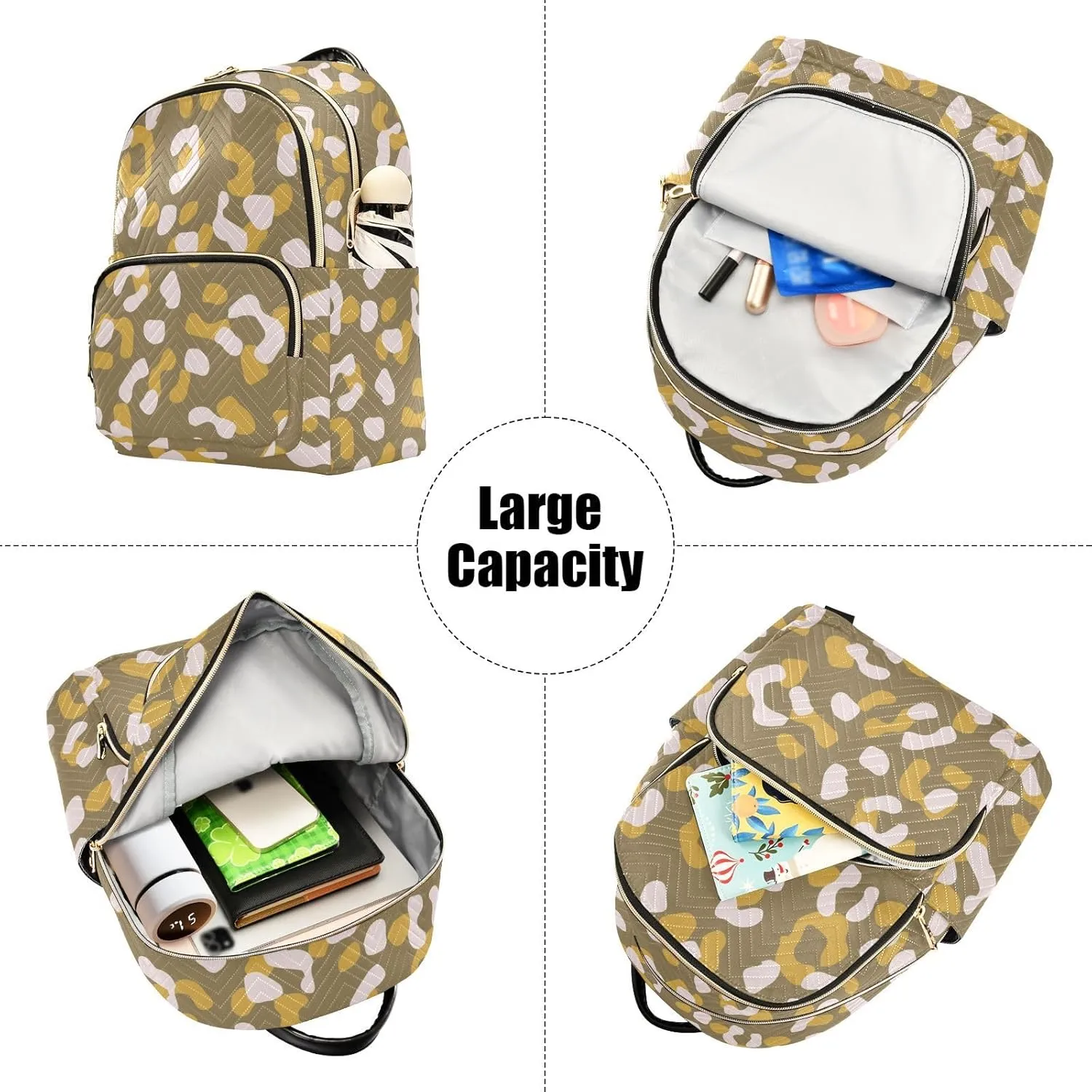 Fashion Travel Backpack for Women Multi Pockets Lightweight Purse for Women Mottled (Small Pattren 1)
