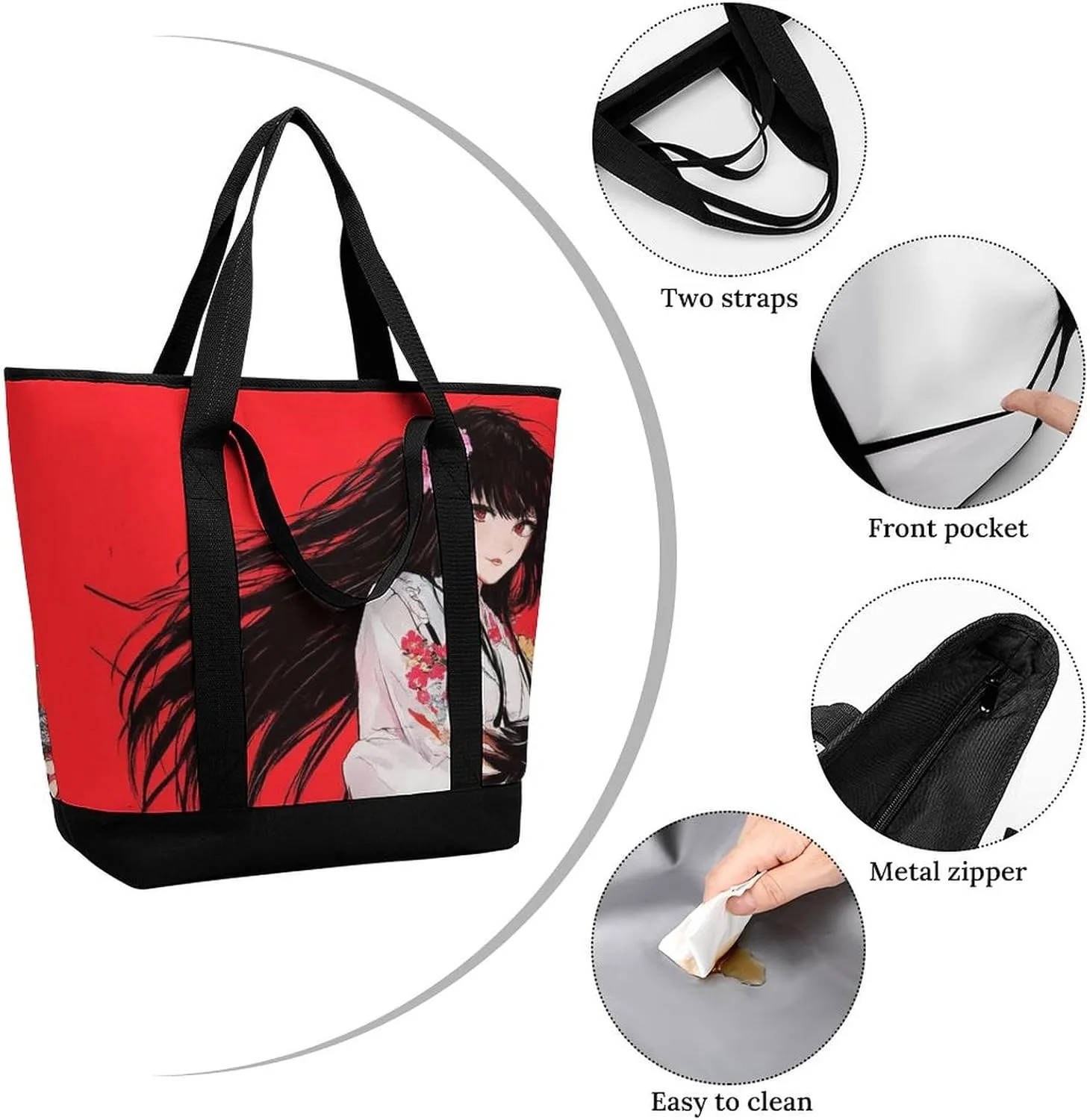 Fashionable Commuter Tote Bag Large Insulated Work Handbag