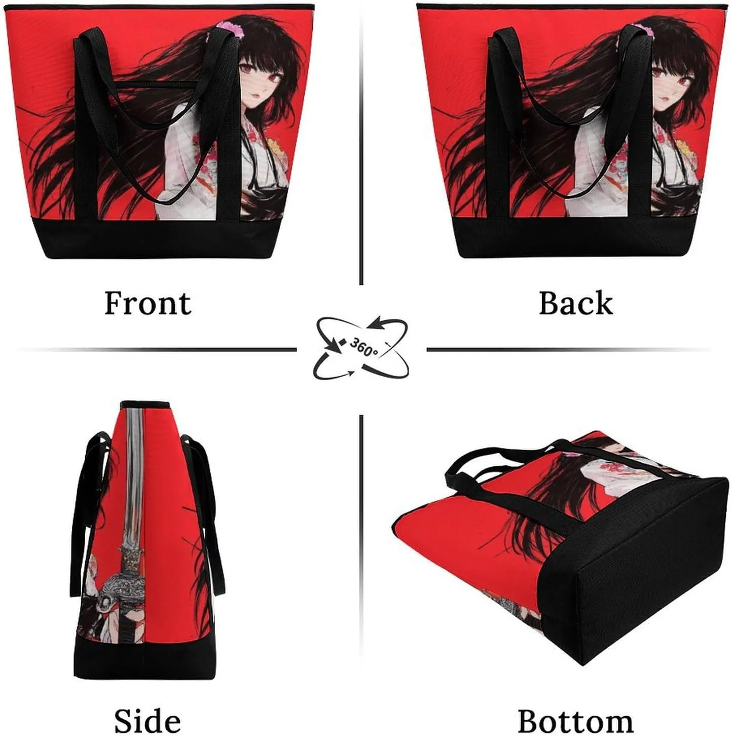 Fashionable Commuter Tote Bag Large Insulated Work Handbag