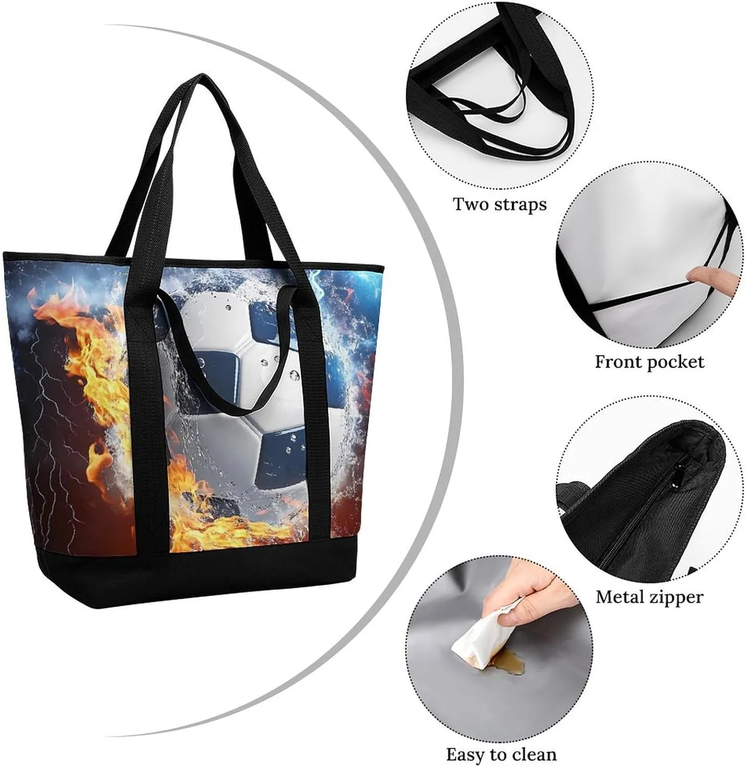 Fashionable Large Thermal Tote Bag Insulated Work/Commute Bag For Women & Men