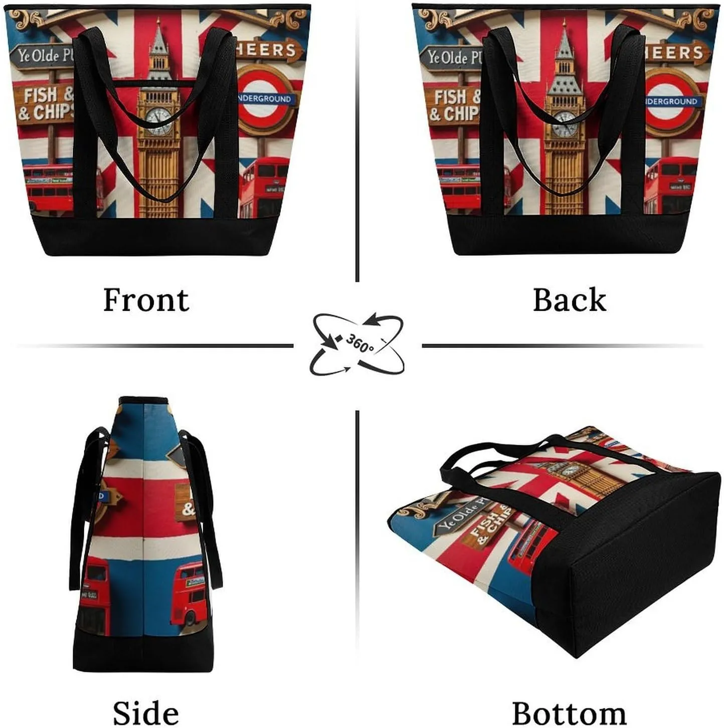Fashionable Large Thermal Tote Bag Insulated Work/Commute Bag For Women & Men