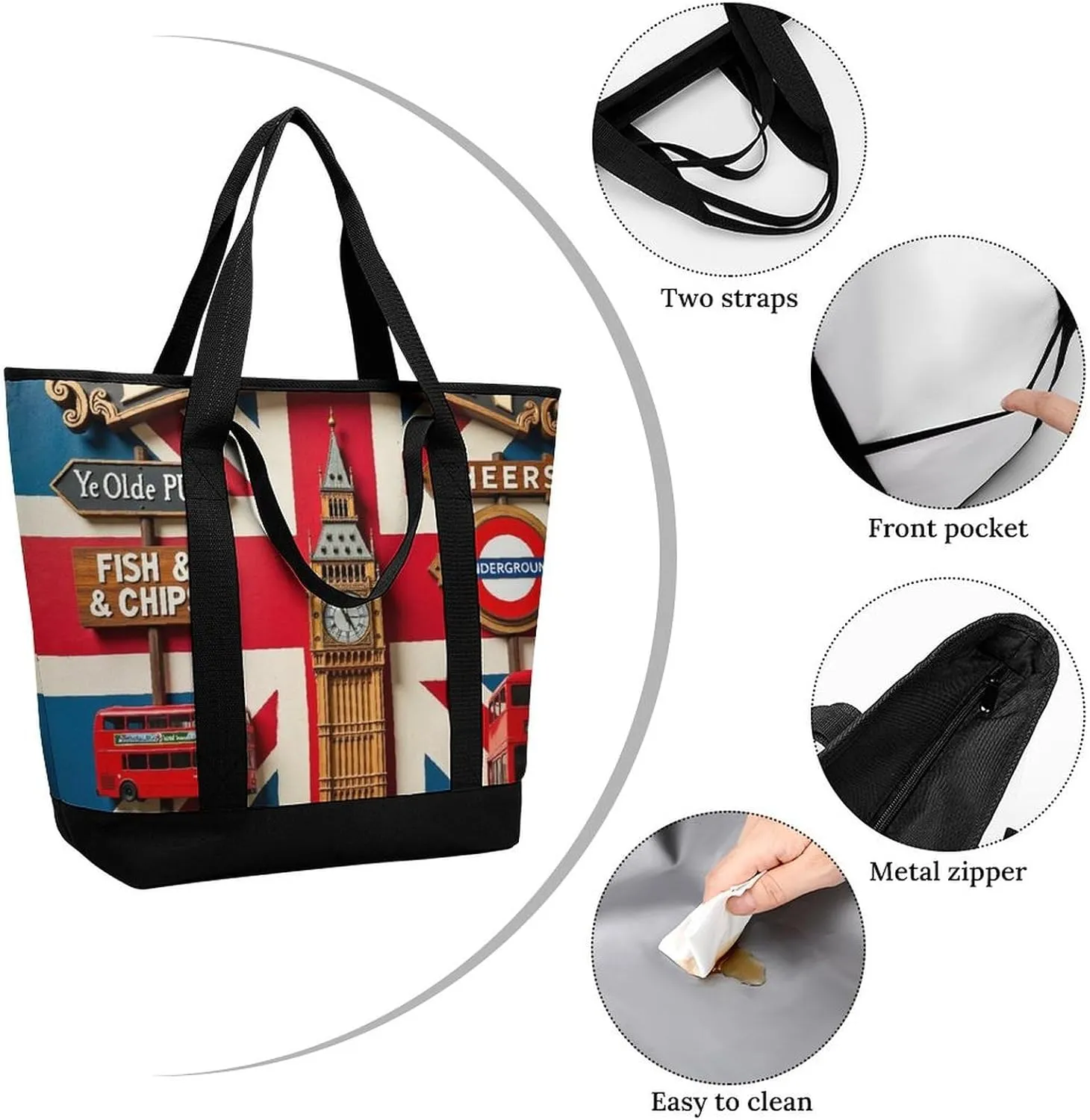 Fashionable Large Thermal Tote Bag Insulated Work/Commute Bag For Women & Men