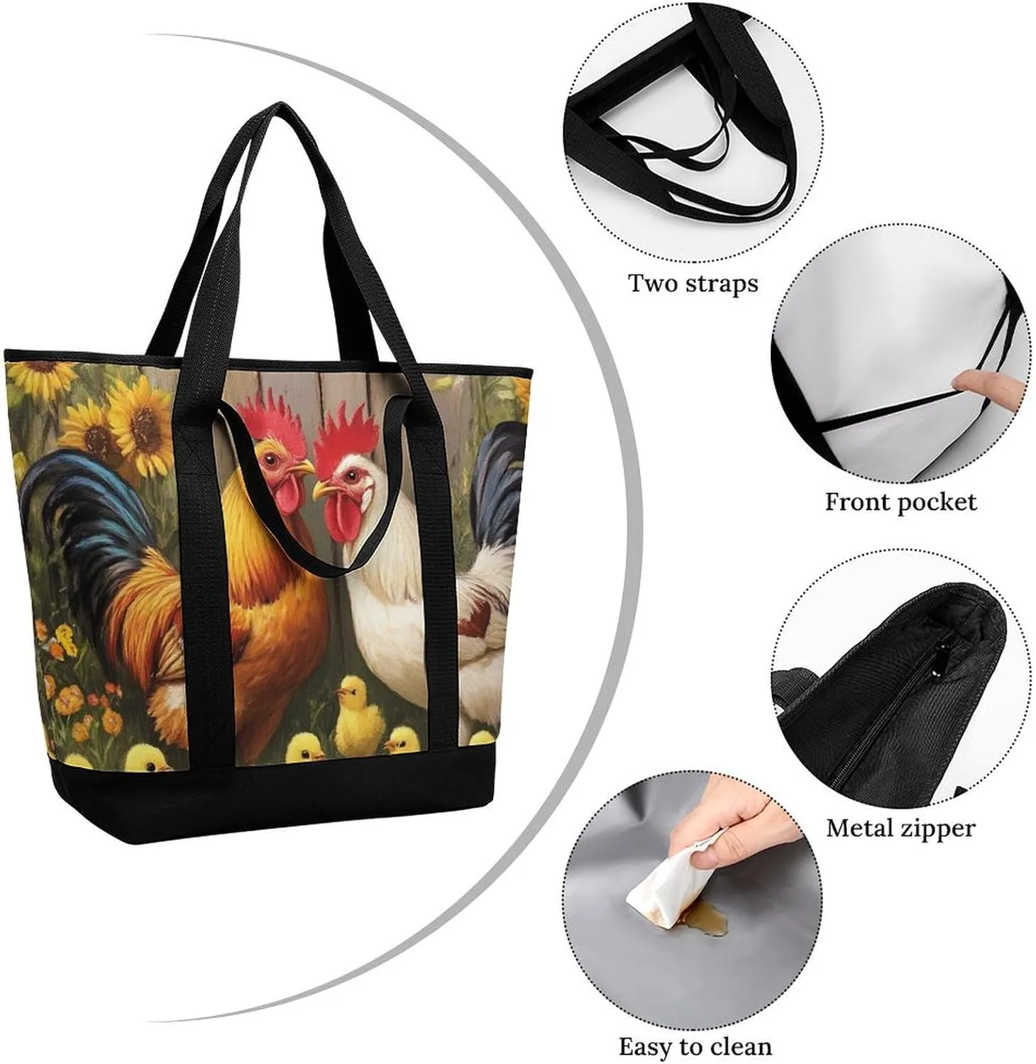 Fashionable Large Thermal Tote Bag Insulated Work/Commute Bag For Women & Men