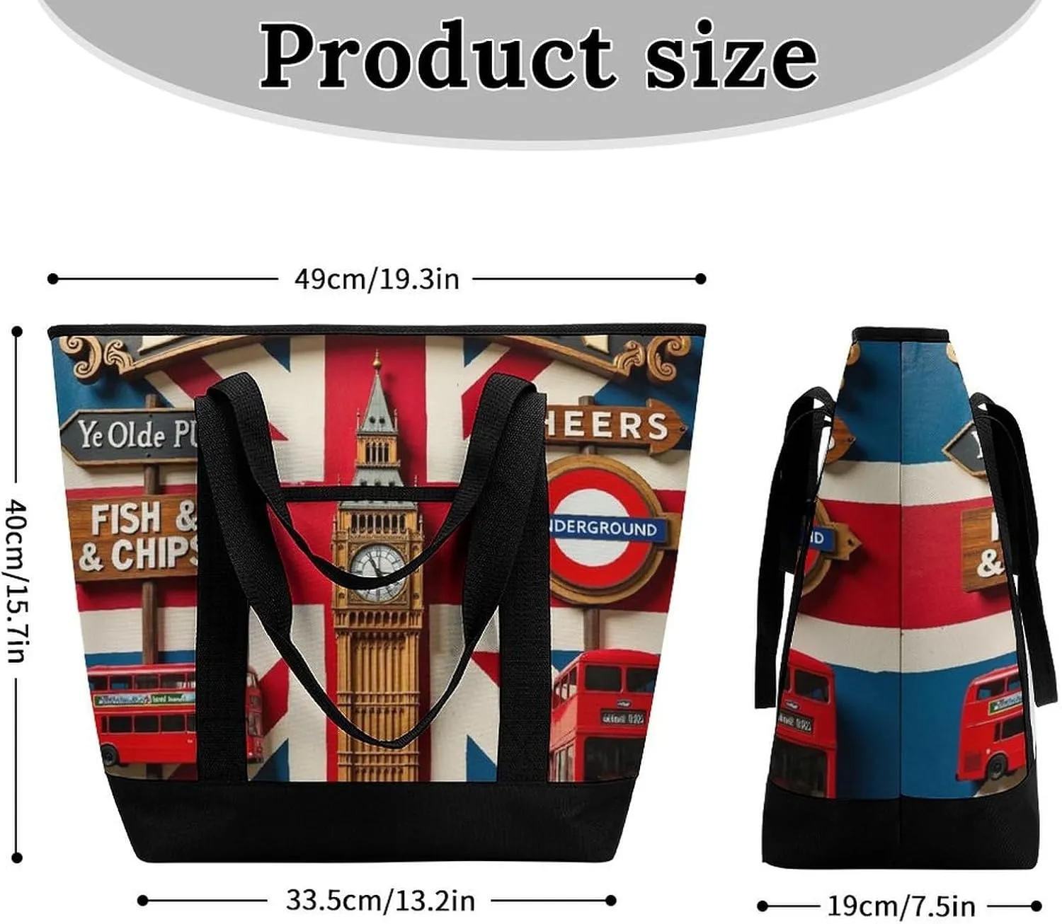 Fashionable Large Thermal Tote Bag Insulated Work/Commute Bag For Women & Men
