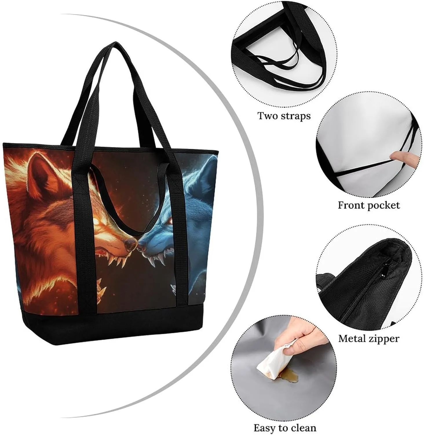 Fashionable Large Thermal Tote Bag Insulated Work/Commute Bag For Women & Men