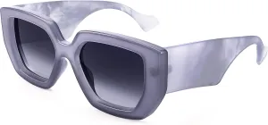 FEISEDY Oversized Square Sunglasses for Women Men Thick Frame Shades B4074