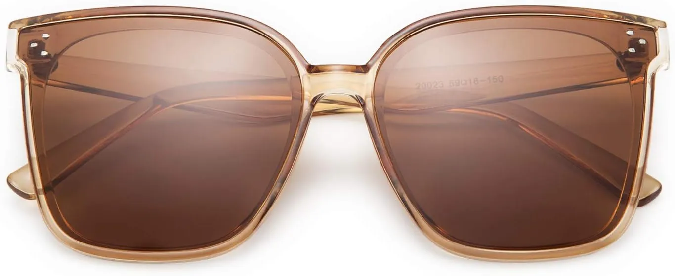 FEISEDY Retro Square Polarized Sunglasses Women Men Vintage Minimalist Shades B2600