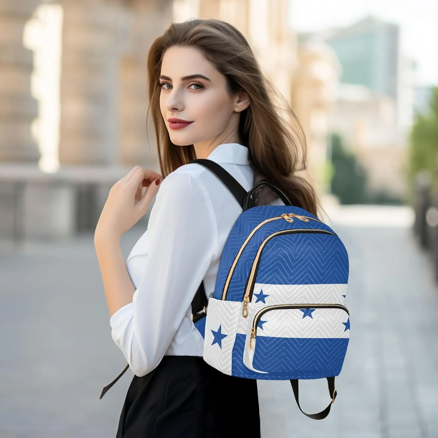 Flag Of Honduras Mini Backpack for Women, Travel Backpack Purse Daypack Shoulder Bag for Ladies