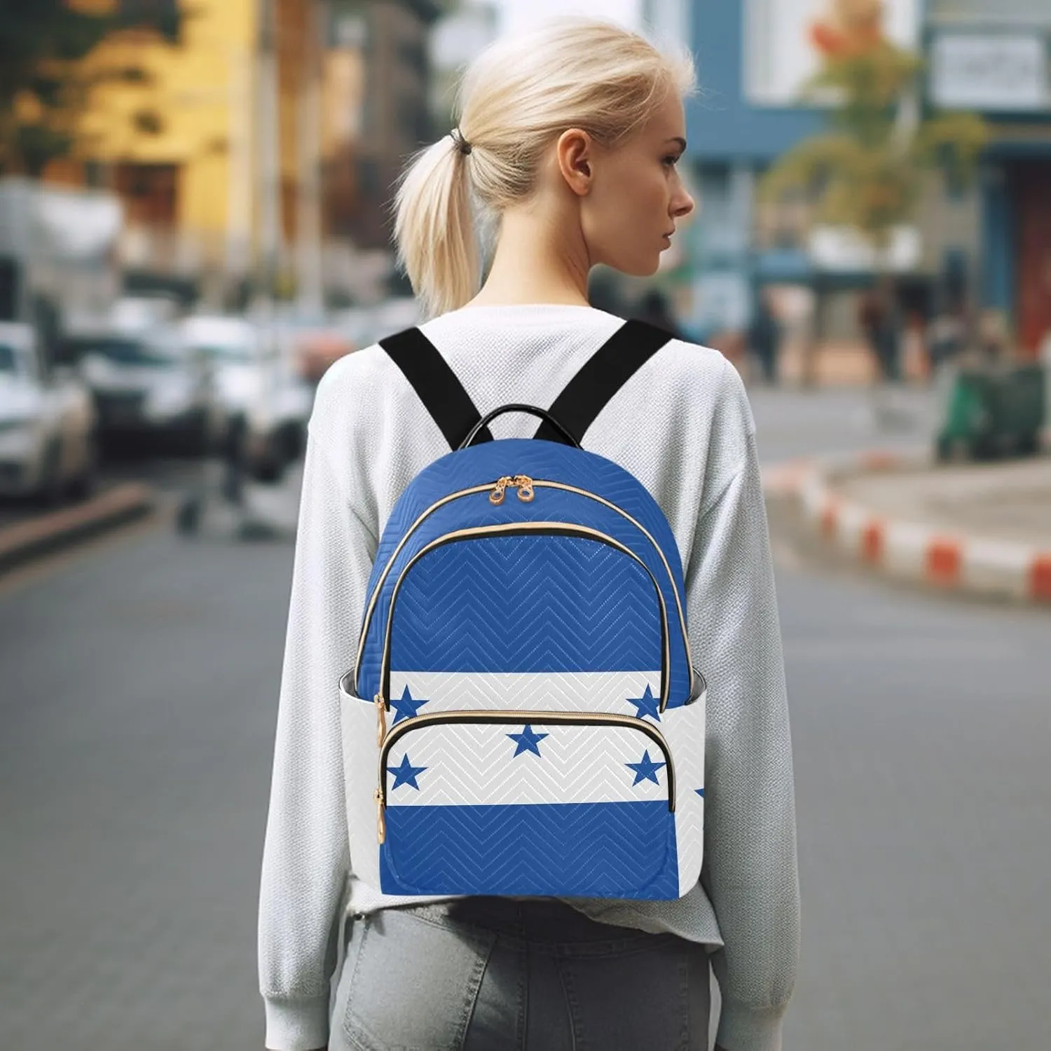 Flag Of Honduras Mini Backpack for Women, Travel Backpack Purse Daypack Shoulder Bag for Ladies
