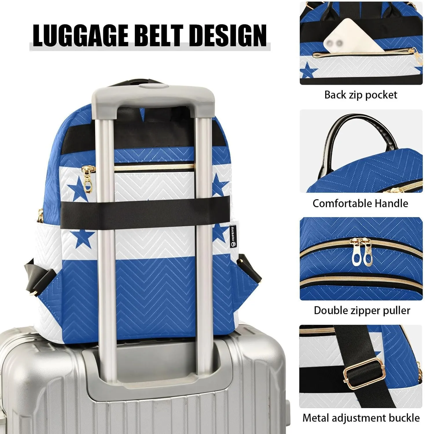 Flag Of Honduras Mini Backpack for Women, Travel Backpack Purse Daypack Shoulder Bag for Ladies