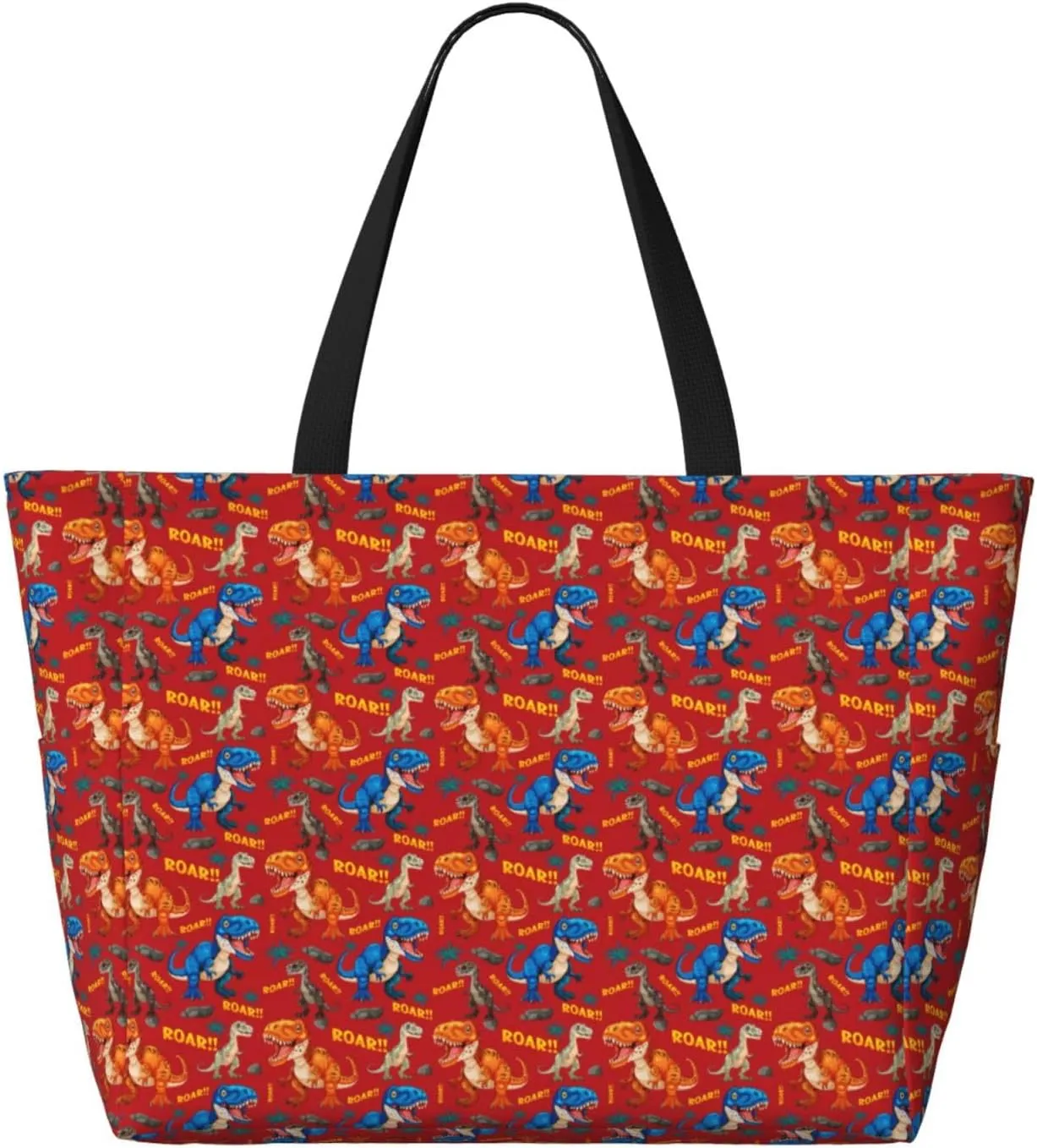 Flamingo Leaves Monstera Tropical Large Capacity Travel Bag Lightweight Shopping Handbag Beach Tote Bags Work Bag