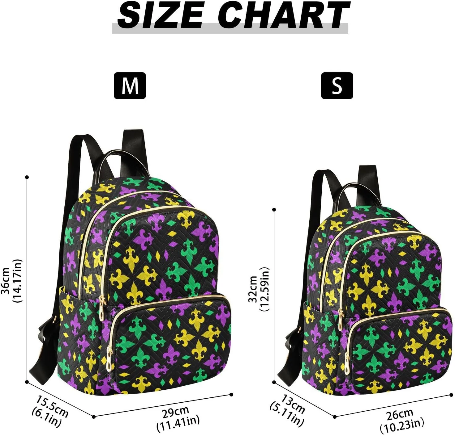 Fleur De Lis Flowers Mini Backpack for Women, Travel Backpack Purse Daypack Shoulder Bag for Ladies