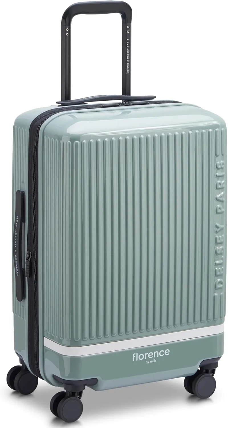 florence by mills Spin Me Away Hardside Expandable Luggage with Spinner Wheels, Sage Green, Carry-On 20 Inch
