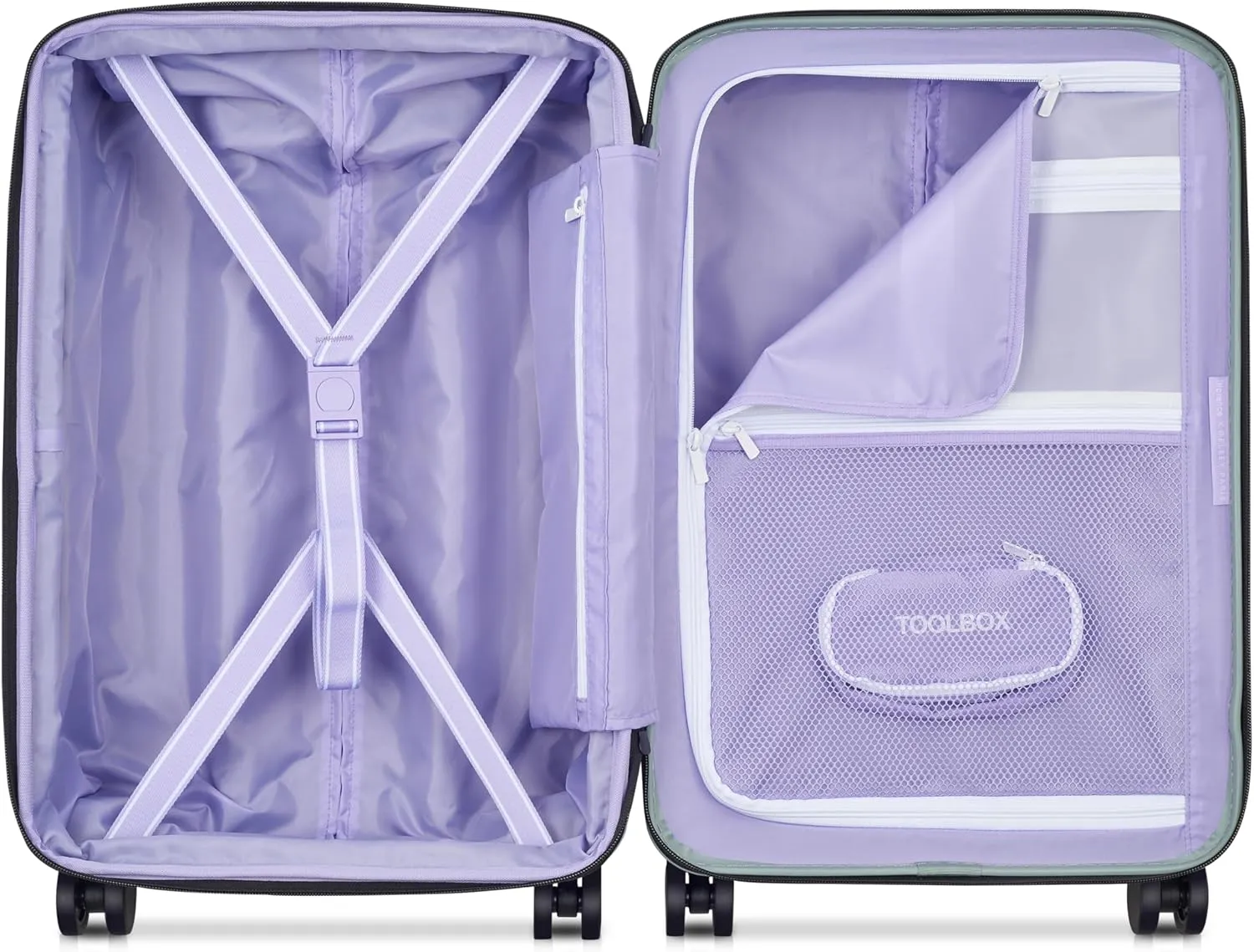 florence by mills Spin Me Away Hardside Expandable Luggage with Spinner Wheels, Sage Green, Carry-On 20 Inch