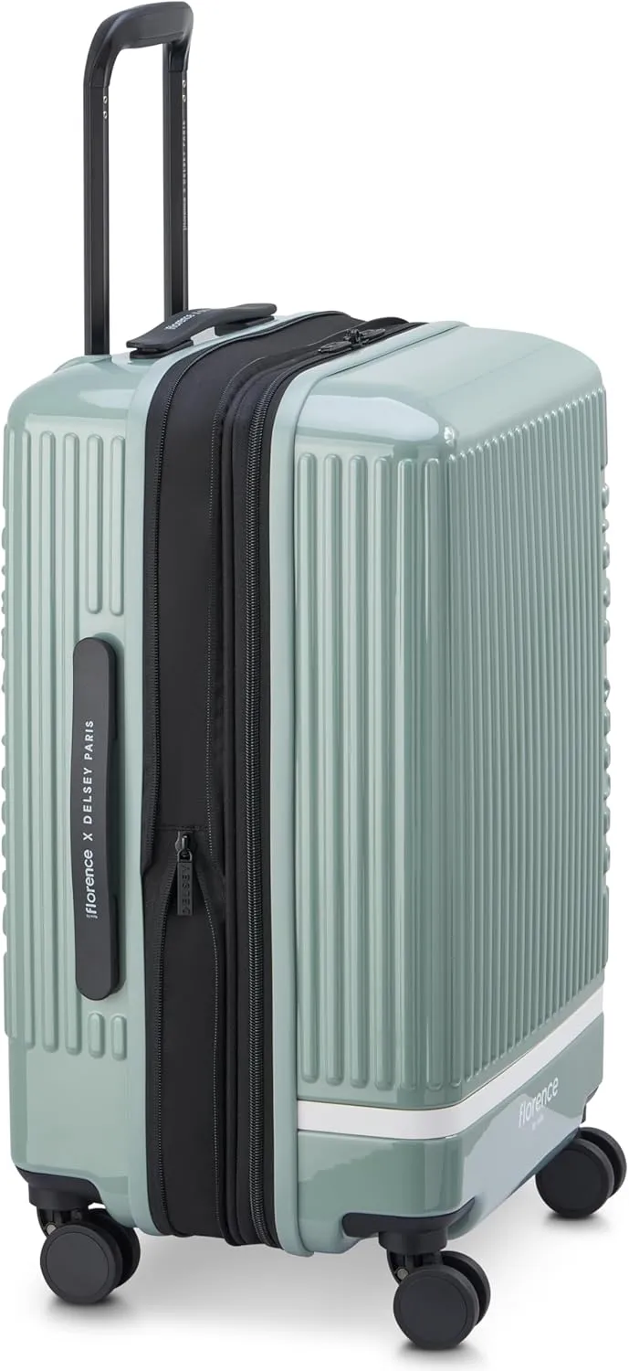 florence by mills Spin Me Away Hardside Expandable Luggage with Spinner Wheels, Sage Green, Carry-On 20 Inch
