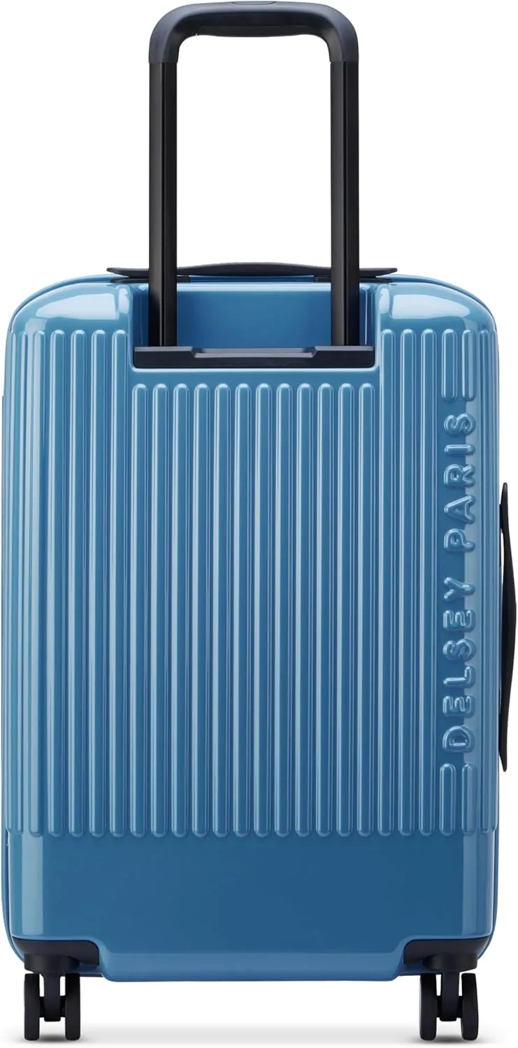 florence by mills Spin Me Away Hardside Expandable Luggage with Spinner Wheels, Zinc Blue, Carry-On 20 Inch