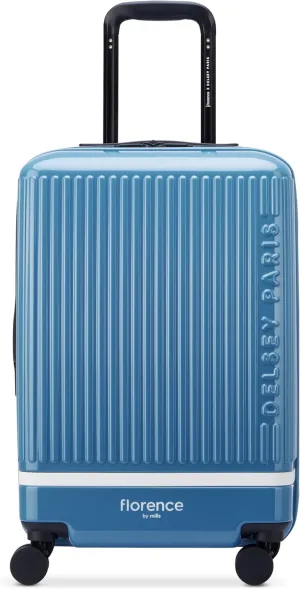 florence by mills Spin Me Away Hardside Expandable Luggage with Spinner Wheels, Zinc Blue, Carry-On 20 Inch