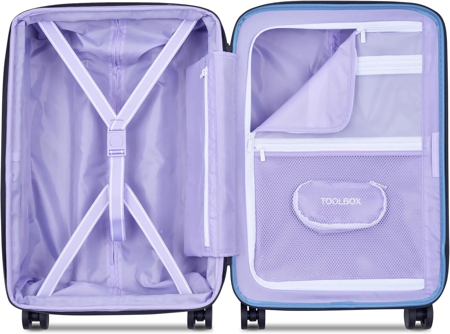 florence by mills Spin Me Away Hardside Expandable Luggage with Spinner Wheels, Zinc Blue, Carry-On 20 Inch
