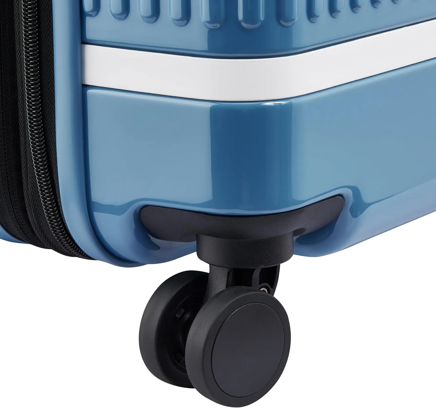 florence by mills Spin Me Away Hardside Expandable Luggage with Spinner Wheels, Zinc Blue, Carry-On 20 Inch
