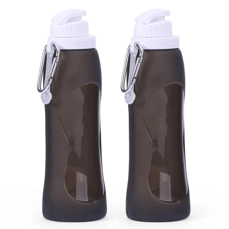 Folding Portable 500ml Silicone Water Bottle