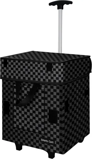 Folding Portable Rolling Crate Handcart, Smart Cart with Telescopic Handle, Collapsible Rolling Utility Basket Shopping, Teacher Shopping, Grocery Moving
