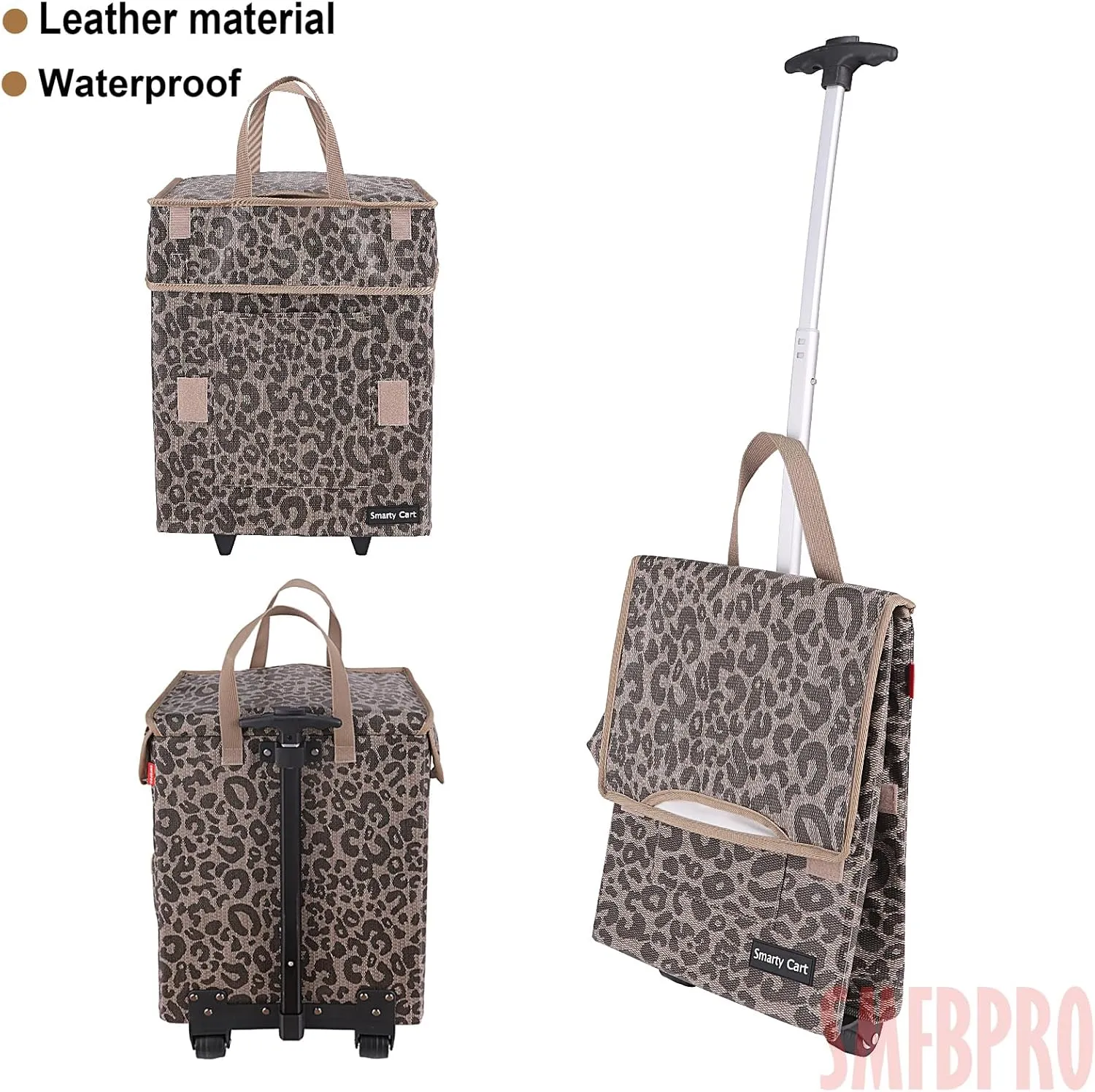 Folding Portable Rolling Crate Handcart，Smart Cart with Telescopic Handle, Collapsible Rolling Utility Basket Shopping for Supermarket Shopping、Teacher Shopping Moving Grocery