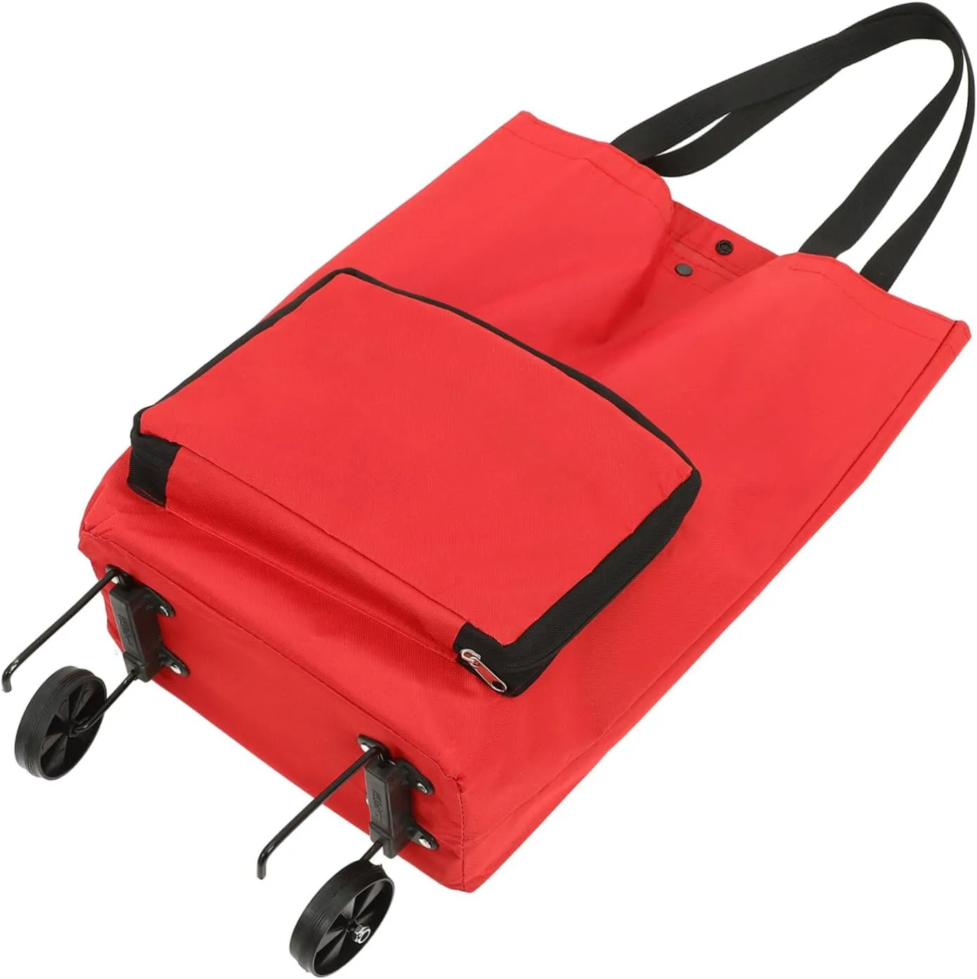 Folding Shopping Cart with Wheels Rolling Tote Bag for Women Portable Trolley for for Groceries and Daily Use
