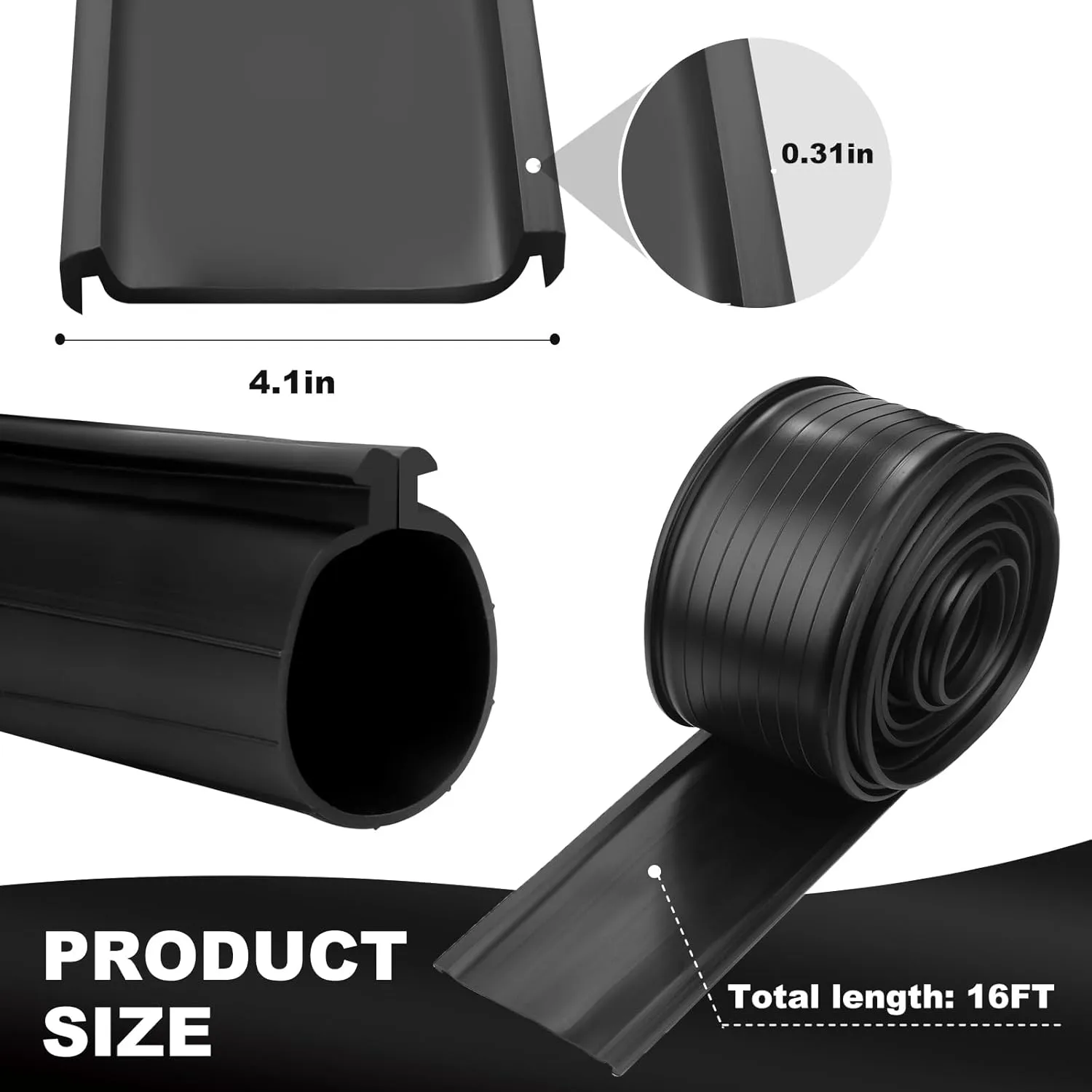 for Clopay Garage Door Rubber Bottom Weather Seal 20ft