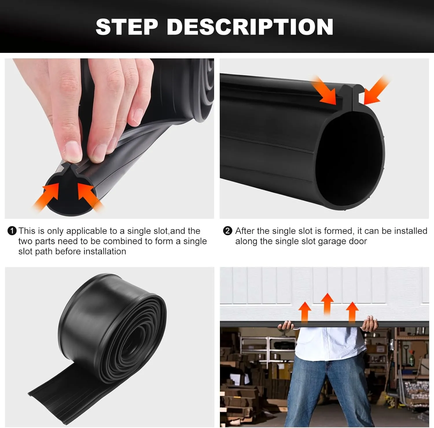 for Clopay Garage Door Rubber Bottom Weather Seal 20ft