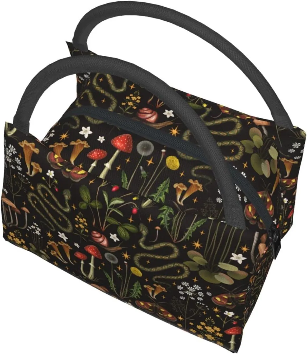 FREEHOTU Forest Animals Mushrooms Insulated Lunch Bags For Women Men, Reusable Lunch Cooler Bags Tote Box Meal Prep For Work Picnics Or Travel