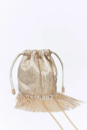 Fringed Beads Bag - Gold